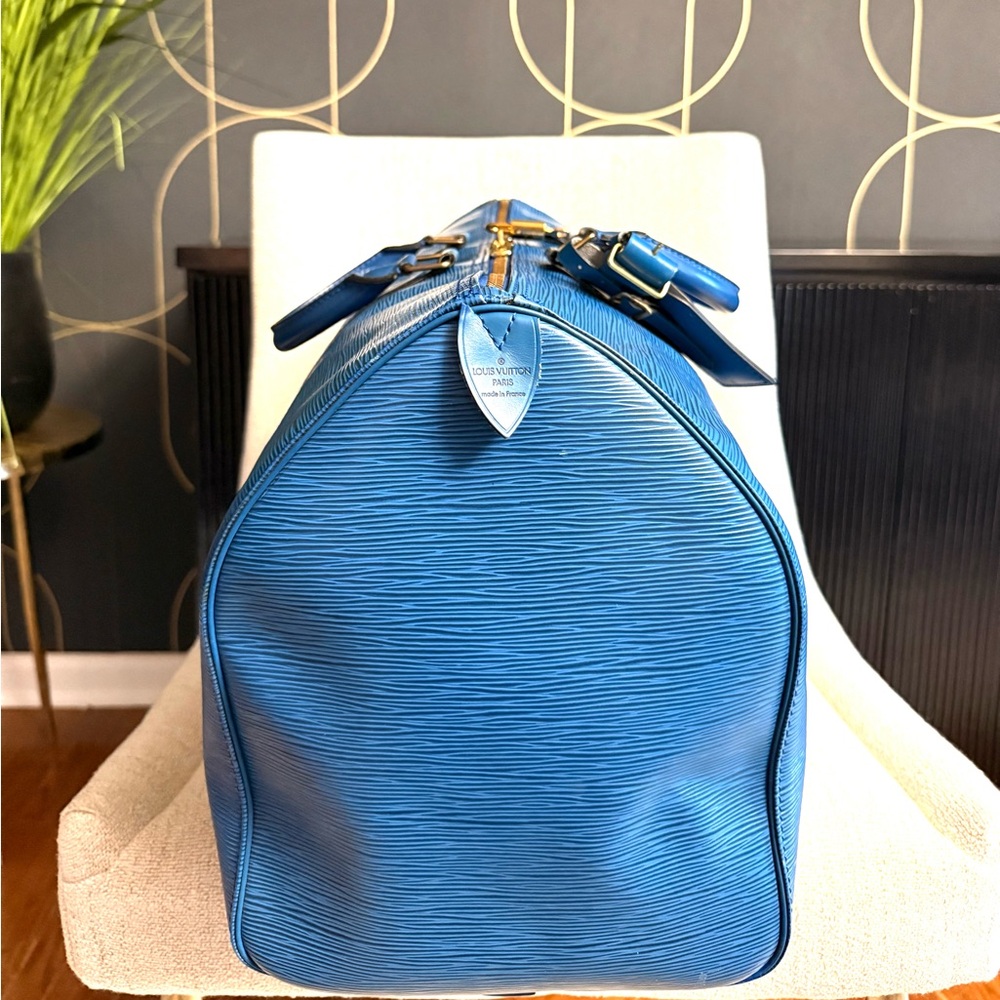 Louis Vuitton authentic Keepall 50 travel bag blue Epi leather unisex - Picture 5 of 16